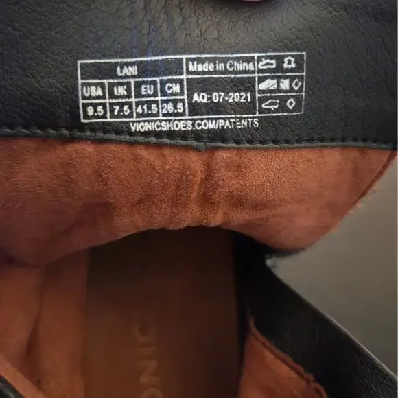 Vionic Lani Black Leather Lace Up Boots Size 9.5 Low Heel Comfort Edgy Grunge - Picture 10 of 10
